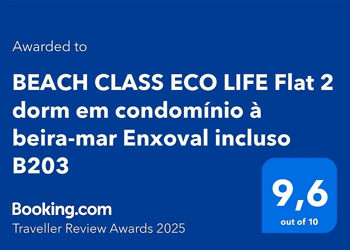 BEACH CLASS ECO LIFE Flat 2 dorm em condomínio à beira-mar Enxoval incluso B203
